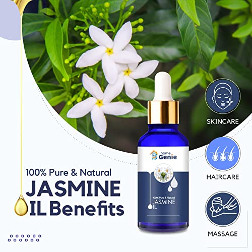 Home Genie Jasmine (Jasminun Officinale.) 100% Pure &amp; Natural Undiluted Essential Oil - 15ml - View 3 of 4