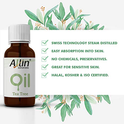 Allin Exporters Tea Tree Essential Oil Undiluted &amp; Pure Aromatherapy Therapeutic Grade for Healthy Skin Hair &amp; Face (30 ML)(FROM INDIA)NUSS - View 2 of 4