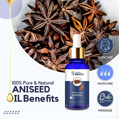 Home Genie Aniseed Oil with Dropper 100% Natural Pure Undiluted Uncut Essential Oil - 15ml(FROM INDIA)JEZ - View 2 of 4