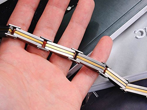 Yellow Chimes Bracelets for Men and Boys Fashion Bracelet for Men |Silver Toned Durable Stainless Steel Chain Bracelet for Men | Birthday Gift for Men and Boys Anniversary Gift for Husband - View 2 of 6