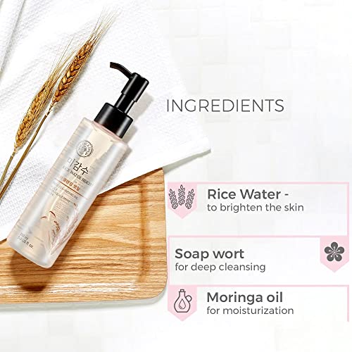 The Face Shop Rice Water Bright Rich Cleansing Oil with Rice Water to Brighten the Skin Soap Wort for Deep Cleansing Moringa Oil for Moisturization, Remove Heavy Makeup and Impurities, 150ml (FROM INDIA)SAB - View 2 of 3