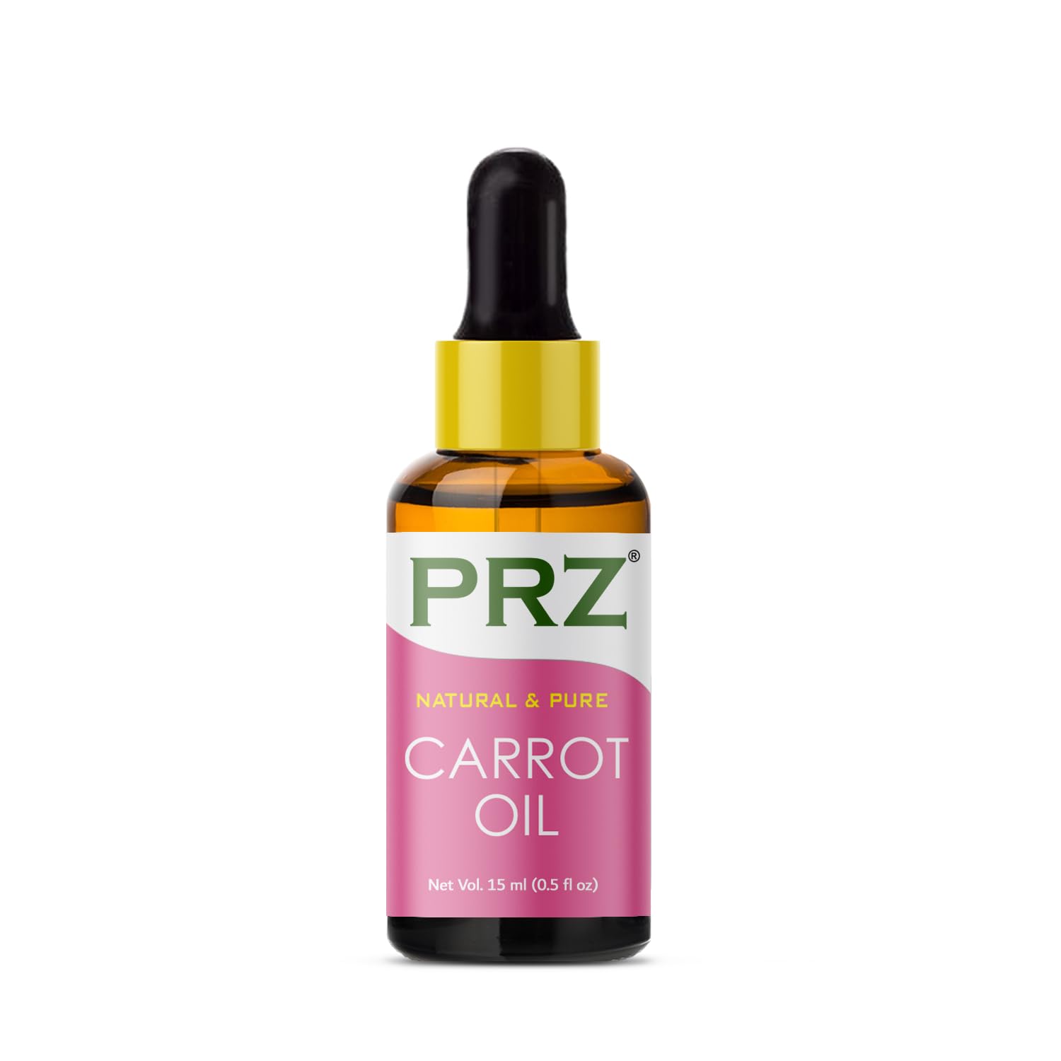 PRZ Carrot Seed Cold Pressed Carrier Oil - Pure Natural &amp; Therapeutic Grade Oil for Aromatherapy Body Massage, Skin Care &amp; Hair Care, 15 ml(FROM INDIA)NUZ - View 3 of 3