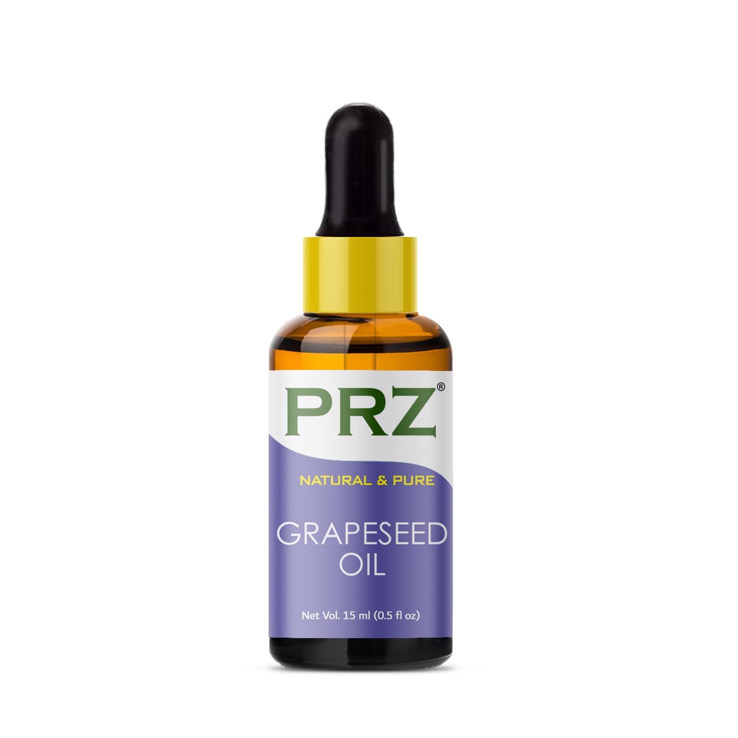 PRZ Grapeseed Cold Pressed Carrier Oil - Pure Natural &amp; Therapeutic Grade Oil for Aromatherapy Body Massage, Skin Care &amp; Hair Care, 15 ml(FROM INDIA)NUZ - View 3 of 3