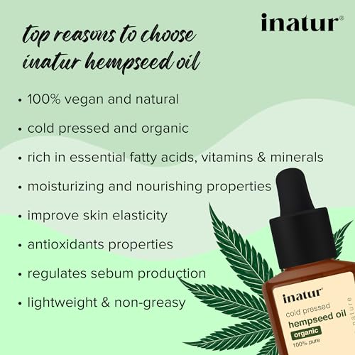 inatur Hemp Seed Oil | 100% Pure| Organic and Cold Pressed| Rich in Omega-3 and Omega-6| For All Type of Skin and Hair| 100ml (FROM INDIA)SAB - View 3 of 3