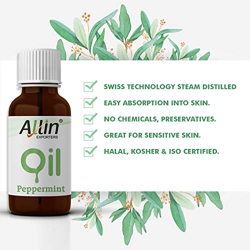 Allin Exporters Peppermint Essential Oil Natural Ideal for Aromatherapy &amp; Aroma Diffusers Eliminate Foul Odours Therapeutic Grade for Skin (30 ML) - View 2 of 4