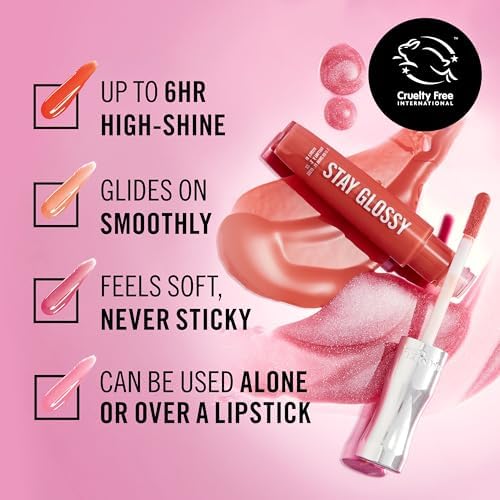 Rimmel Stay Glossy Lip Gloss - Non-Sticky and Lightweight Formula for Lip Color and Shine - 345 Pop Fizz Pink, 18oz FROM DUBAI (SAM) - View 3 of 3