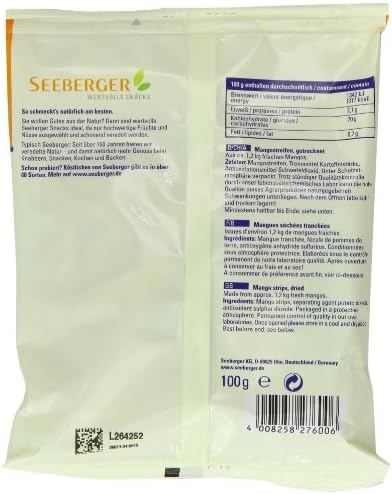 Seeberger Mango Stripes, Dried 100Gm FROM DUBAI (SAM) - View 2 of 3