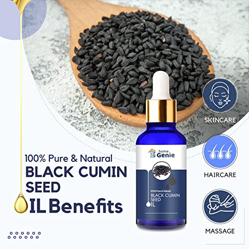 Home Genie Black Cumin Seed (Nigella Sativa) Oil 100% Pure &amp; Natural Undiluted Carrier Oil - 15ml - View 2 of 4