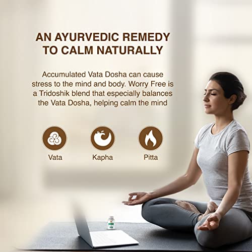 Maharishi Ayurveda Ashwagandha Worry Free Ayurvedic Tablets, Help Keeps The Mind And Body Calm And Relaxed Non Addictive By Maharishi Ayurveda 60 Tablets Pack Of 1(FROM INDIA)NUZ - View 2 of 3