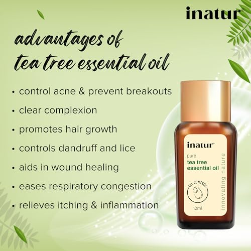 inatur Tea Tree Essential Oil - 100% Pure, Natural, and Free From Additives| 12 ml (FROM INDIA)SAB - View 3 of 3