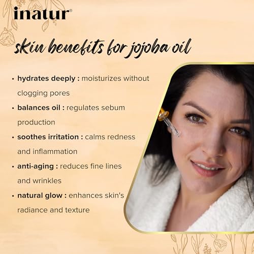 Inatur Jojoba oil |100% Natural Cold Pressed Carrier Oil| For Face, Hair and Body| 30ml (FROM INDIA)SAB - View 3 of 3