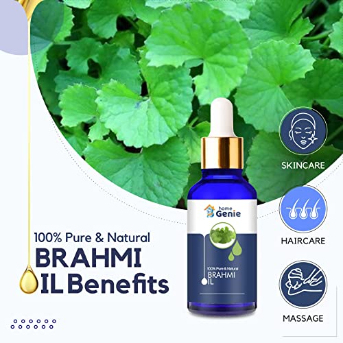 Home Genie Brahmi Base Oil 100% Natural Pure Undiluted Uncut Essential Oil - View 3 of 4