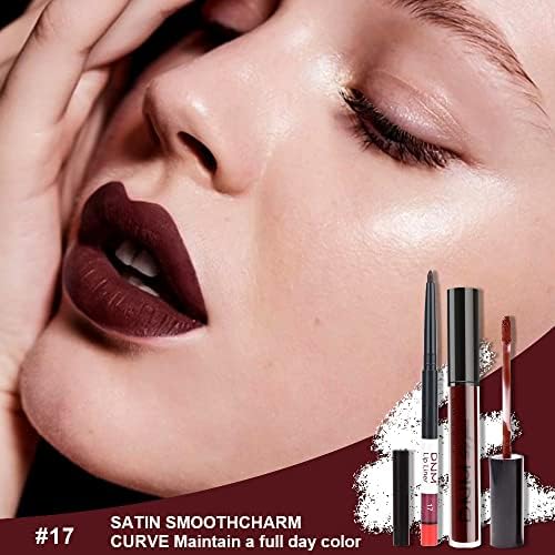 evpct 6Pcs Matte Liquid Lipstick Set Lip Stain Makeup Kit 24 Hour Long Lasting Waterproof Dark Red Stay on Matte Matt Lipsticks Set for Women Matt Liquid Lippies labiales matte larga duracion 24 C-02 FROM DUBAI (SAM) - View 2 of 3