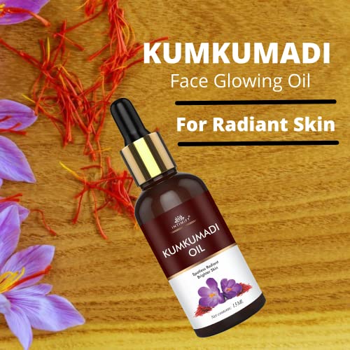 INTIMIFY Kumkumadi Tailam For Face, Kumkumadi Face Oil For Glowing Skin, Face Serum For Wrinkles, Whitening, Lightening & Pigmentation (30 ml) Pack of 1 - View 3 of 4