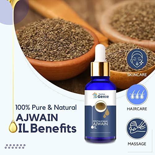 Home Genie Ajwain (Trachyspermum Ammi) Oil|100% Pure &amp; Natural Undiluted Essential Oil - 15ml - View 3 of 4
