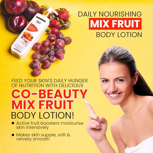 CO BEAUTY Mix Fruit Body Lotion - 200 ml | Non-Greasy Hydrating Body Milk with Mix Fruit Extract, Avocado &amp; Castor Oil | Paraben &amp; SLS Free Daily Moisturizer for All Skin (FROM INDIA)SAB - View 3 of 3