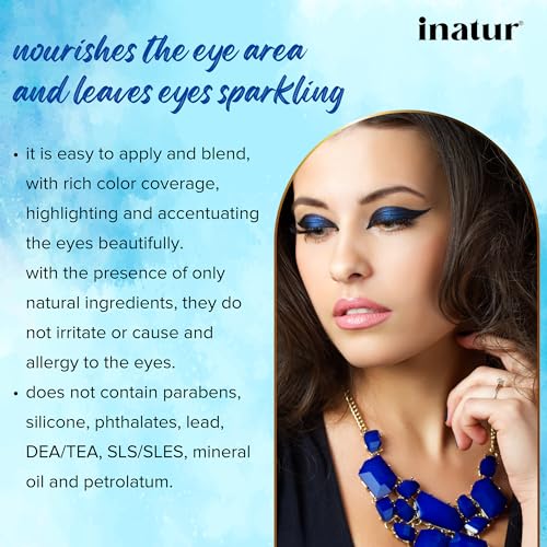inatur Blue Kajal 3.5g, Vegan, Organic, Long- Lasting, Smudge-Proof, Eye Kohl for Makeup (FROM INDIA)SAB - View 2 of 3