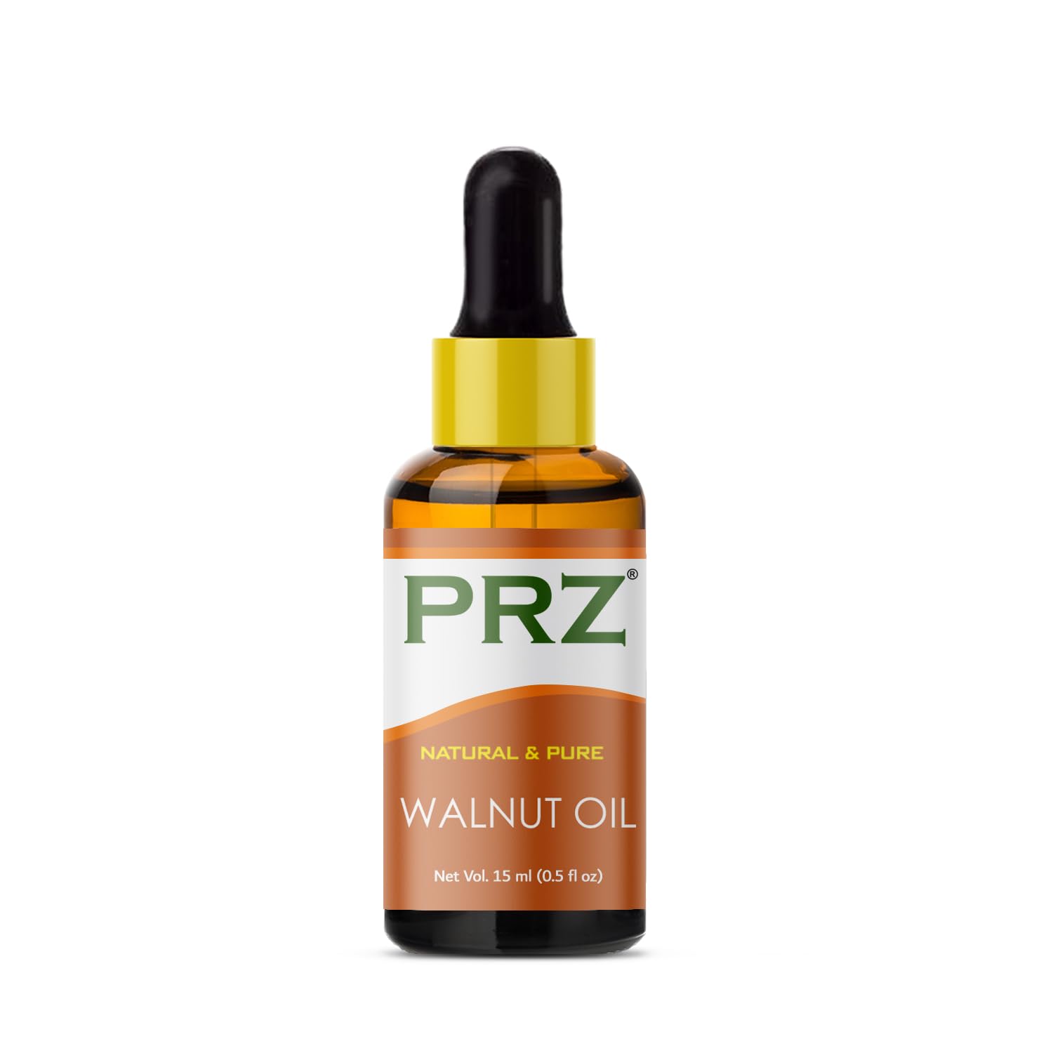 PRZ Walnut Cold Pressed Carrier Oil - Pure Natural &amp; Therapeutic Grade Oil for Aromatherapy Body Massage, Skin Care &amp; Hair Care, 15 ml(FROM INDIA)NUZ - View 3 of 3