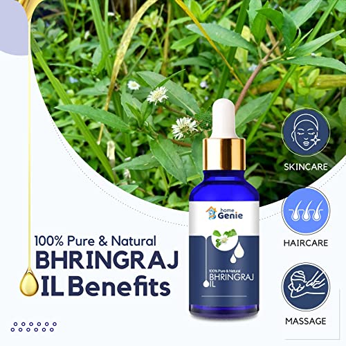 Home Genie Bhringraj Oil 100% Natural Pure Undiluted Uncut Essential Oil 15ml - View 2 of 3