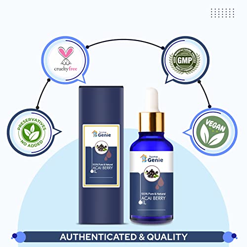 Home Genie Acai Berry (Euterpe Oleracea) Oil|100% Pure &amp; Natural Undiluted Carrier Oil - 15ml(FROM INDIA)JEZ - View 2 of 3