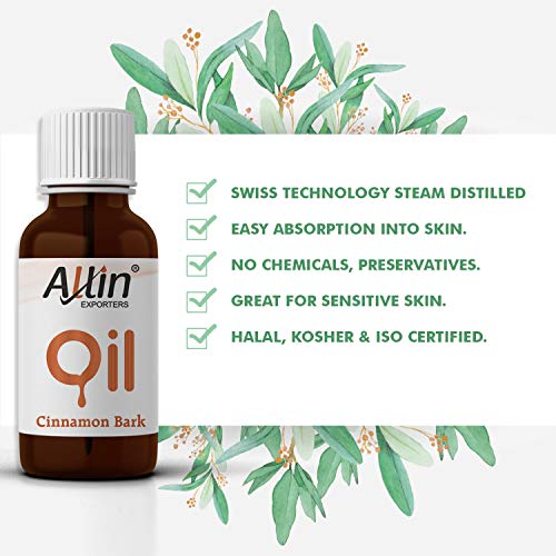 Allin Exporters Cinnamon Bark Oil 100% Natural, Pure &amp; Therapeutic Grade for Skin, Acne, Face, Hair, Aromatherapy, Diffuser &amp; Massage (15 ml) - View 2 of 4