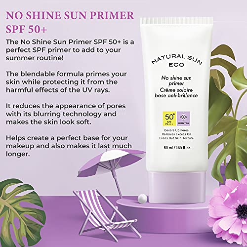 The Face Shop No Shine Sun Primer Spf 50+ With 2% Zinc Oxide &amp; Squalane Sensitive, Unisex Sunscreen With Spf 50+ Pa +++| Oil Free, Blue Light &amp; Digital Devices, 50Ml (FROM INDIA)SAB - View 3 of 3