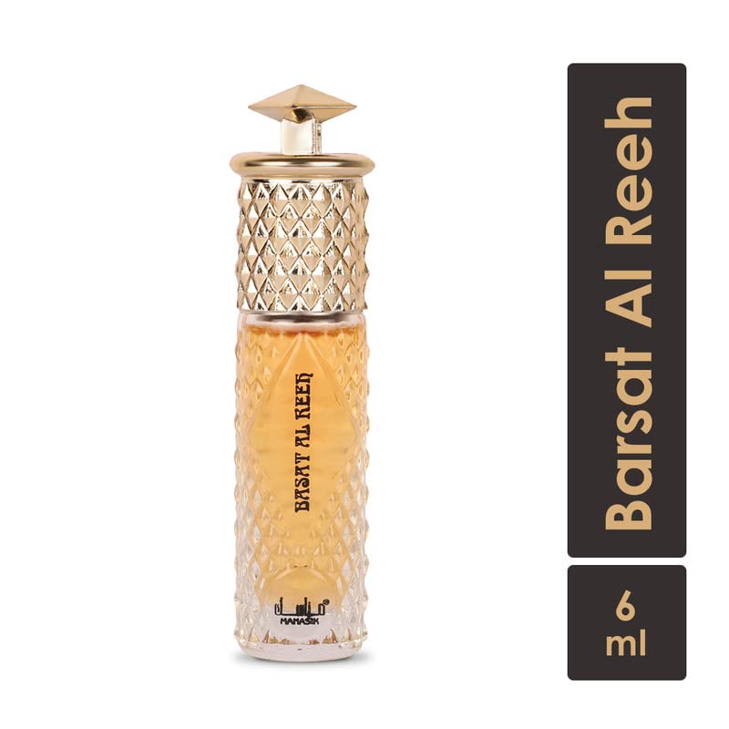 Manasik Basat Al Reeh Premium Attar, Sweet, Aromatic &amp; Balsamic, Soothing Fragrance, Long Lasting Roll on Itra For Men, 6ml(FROM INDIA)JEZ - View 3 of 4