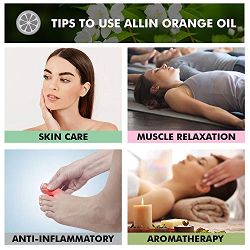 Allin Exporters Orange Essential Oil Natural Undiluted Therapeutic Grade for Skin Hair Face Home Fragrance Pure and Aromatherapy (15 ML)(FROM INDIA)NUSS - View 4 of 4