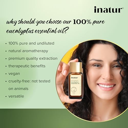 inatur Eucalyptus Essential Oil - 100% Pure, Natural, and Free From Additives | 12 ml (FROM INDIA)SAB - View 2 of 3
