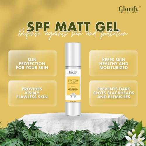 Glorify SPF Matt Gel | Superior UV Protection Moisturizing Formula | Prevent Dark Spots, Blackheads and Blemishes | Non-Greasy, Quick-Absorbing | Sunscreen Gel For Women &amp; Men - 50ml (FROM INDIA)SAB - View 3 of 3