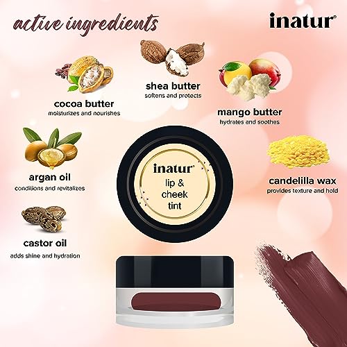 inatur Mocha Lip &amp; Cheek Tint 4g, Natural and Organic, Vegan And Cruelty-Free, Hydrates And Nourishes Dry Lips, Long-Lasting, Water proof (FROM INDIA)SAB - View 2 of 3