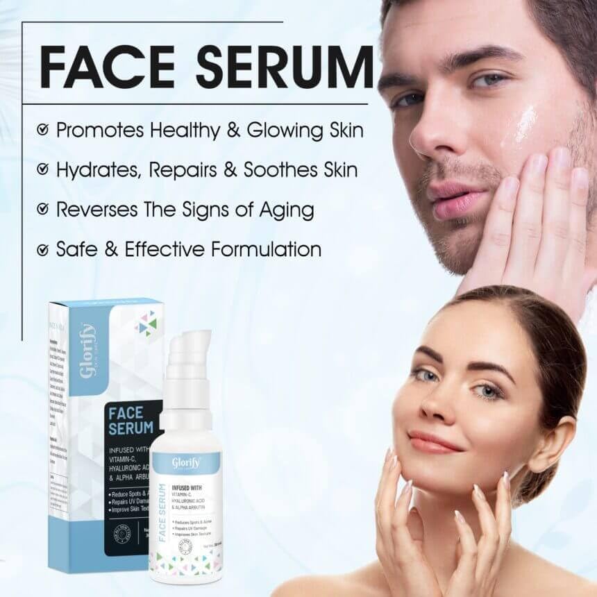 Glorify Face Alpha Arbutin Serum With Vitamin C |Repair UV Damage, Improve Skin Texture | 30 ML + Glorify SPF Matt Gel - Maximum UV Protection | Non-Comedogenic Moisturizer| Primer - 50 ml (FROM INDIA)SAB - View 2 of 3