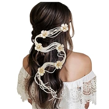 Hair Flare Artificial Plastic Pearl Choti with Crystal Stones &amp; Intricate Floral Design Hairpin/Hair Clip/Judabun/Hair Accessories for Women &amp; Girls - 2620, Pack of 1 - View 5 of 6