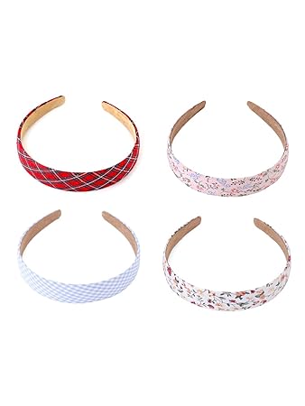 Melbees by Yellow Chimes Hair Bands for Girls Kids Hair Accessories for Girls Baby Hair Band 4 Pcs Floral Printed Multicolor Hairband for Girls Kids Head Bands for Girls Kids &amp; Toddlers — thumbnail 2