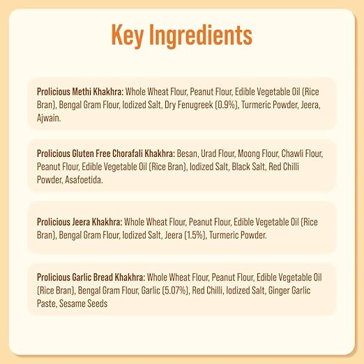 Prolicious 2X High Protein Khakra Combo | No Palm Oil | Plant Based | Easy to Carry (170 Grams Each -Pack of 4) - View 2 of 7