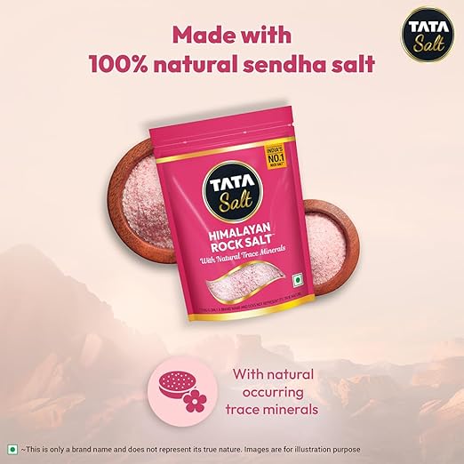 Tata Salt Himalayan Rock Salt, Premium Sendha Namak, with Natural Trace Minerals, 1kg Pouch - View 5 of 6