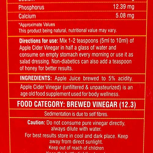 Apollo Life Apple Cider Vinegar Juice, 500 ml (FROM INDIA)SAB - View 2 of 3