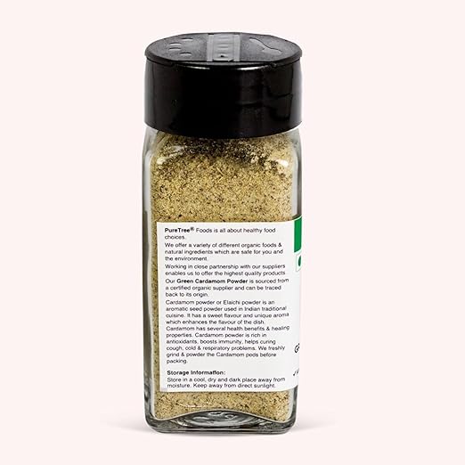 Pure Tree Certified Organic Elaichi|50 Gram|Organic Green Cardamom|Hari Elaichi Whole Spices|Chhoti Elaichi Seeds Unique Aroma &amp; Pleasant Flavour - View 3 of 5