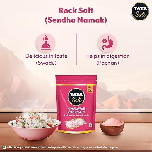 Tata Salt Himalayan Rock Salt, Premium Sendha Namak, with Natural Trace Minerals, 1kg Pouch - View 2 of 6