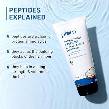 Plum Coconut Conditioner with Coconut Milk &amp; Peptides for Dull Hair I Soft, smooth, silky hair I Conditioners for Women &amp; Men I 175g - View 3 of 6