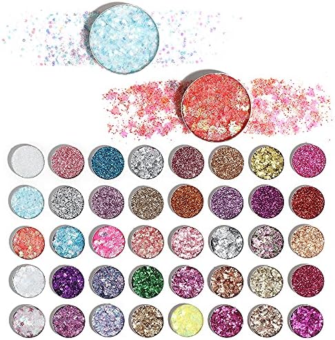 evpct CAKAILA 40 Colors Glitter Sparkle Eyeshadow Makeup Palette Pallets For Women Girls Black White Glitter Chunky Eyeshadow Pressed Powder Pink Shimmer Glue Gel Eyeshadow sombras de ojos profesional FROM DUBAI (SAM) - View 2 of 3