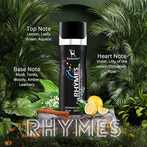 Ramsons Rhymes Deodorant Spray-200ml Deo for Men |Deodorant Body Spray |Bodyspray |Skin Friendly |Long Lasting Fragrance - View 3 of 4
