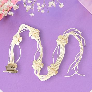 Hair Flare Artificial Plastic Pearl Choti with Crystal Stones &amp; Intricate Floral Design Hairpin/Hair Clip/Judabun/Hair Accessories for Women &amp; Girls - 2620, Pack of 1 - View 2 of 6