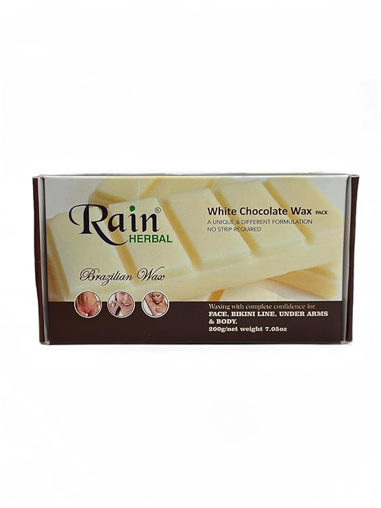 RAIN HERBAL Brazilian White Chocolate Strip-less Wax For Full Body and Intimate Hair Removal | Get Smooth &amp; Soft Skin | 200gm (FROM INDIA FAAZ) - View 2 of 3