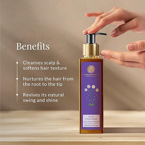 Forest Essentials Hair Cleanser Amla Honey &amp; Mulethi | Ayurvedic Natural Shampoo | For Dull Dry Hair | Controls Hair Thinning &amp; Breakage | Sulphate &amp; Paraben Free - View 5 of 6