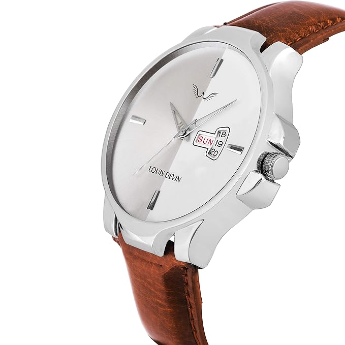 LOUIS DEVIN WT030 Leather Strap Analog Wrist Watch for Men - View 5 of 5