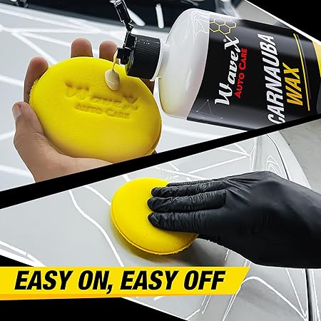 Wavex Carnauba Wax Car Polish (5 L) | Car Wax That Provides Deep Wet Shine | Car Wax Polish for Car Paint, Headlights &amp; Chrome Components | Includes 2 Pc Microfiber &amp; 2 pc Foam Applicator - View 4 of 4