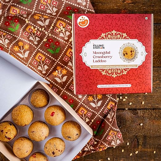 THE FILLING STATION Moong Dal Cranberry Ladoo | Sweetened with Palm Jaggery | No Added Sugar | No Artificial Flavors | No Preservatives_9 Ladoo_250 GM - View 6 of 6