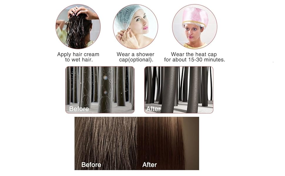 QERINKLE Hair Care Thermal Head Spa Cap Treatment with Beauty Steamer Nourishing Heating Cap, Spa Cap For Hair, Spa Cap Steamer For Women - View 9 of 9