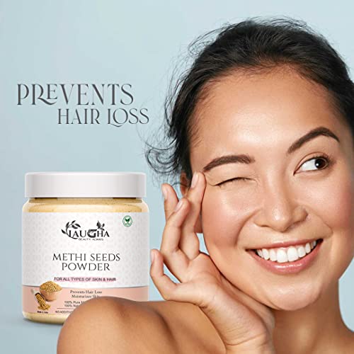 Laugha 100% Pure &amp; Natural Fenugreek (Methi) Powder For Skin Care &amp; Face Care - 100 GM (Pack of 2 Jar 200 Gm)FROM INDIA)JEZ - View 3 of 3